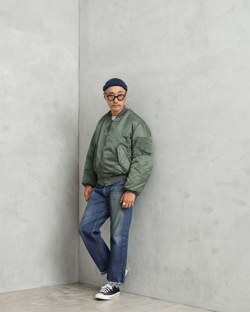 米軍　GREENBRIER MA-1 セージ デッドストック L 極美品