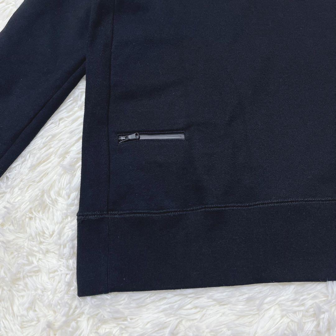 TFW49 トレーナー スウェット プリント サークルロゴ ジップポケット 黒