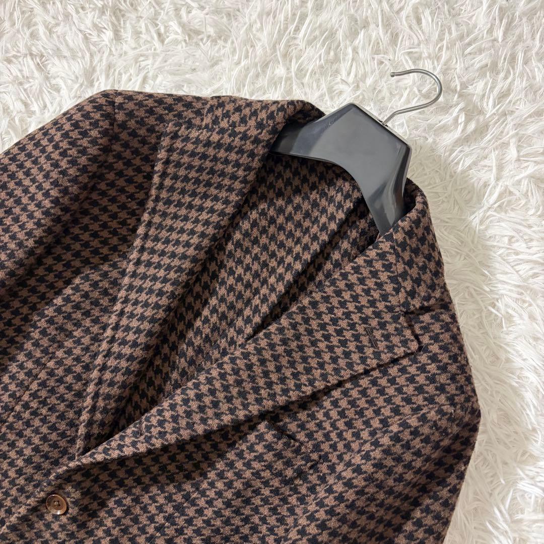 美品 リングジャケット ニューバルーン生地 アンコン　ハウンドトゥース 段返り