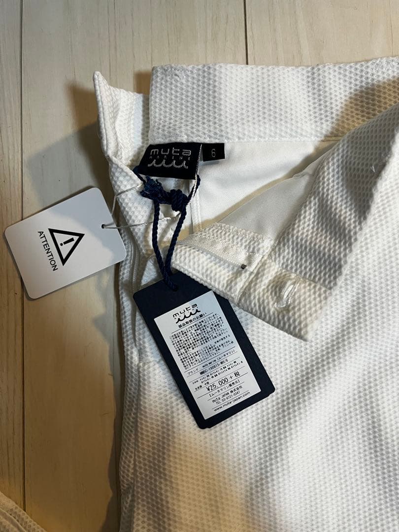 muta メッシュ ホワイトパンツ L