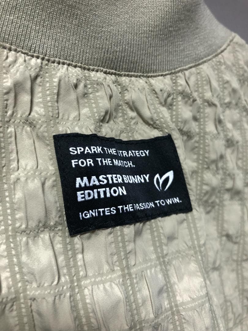 未使用 タグ付き 格子柄 リブ襟 ダブルジップブルゾン ジャケット０S ベージュ