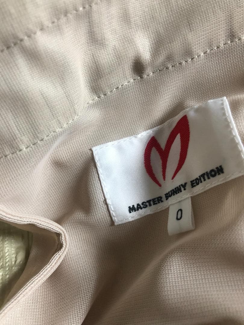 未使用 タグ付き 格子柄 リブ襟 ダブルジップブルゾン ジャケット０S ベージュ