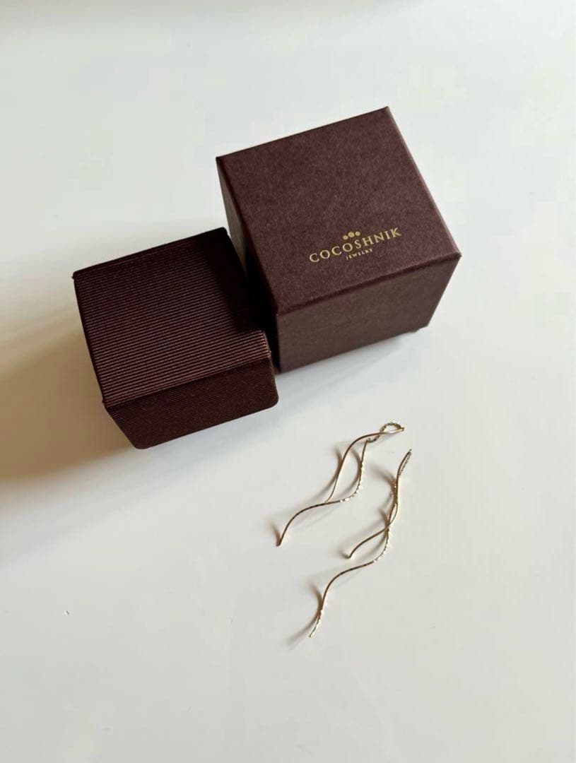 ココシュニックポリッシュミラーカットチェーンピアス片耳¥81400