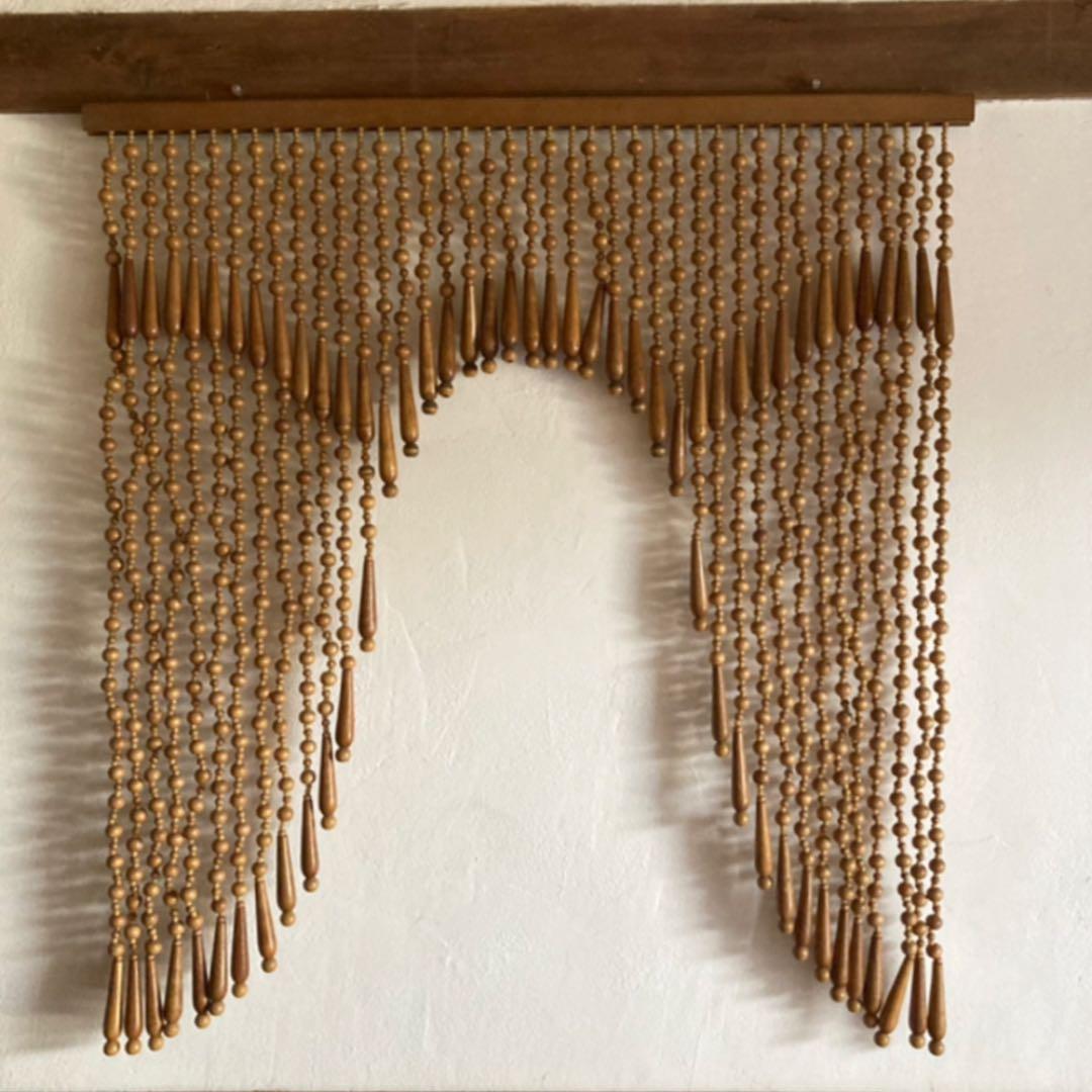 玉暖簾 昭和レトロ 珠のれん すだれ ビーズカーテン - メルカリ