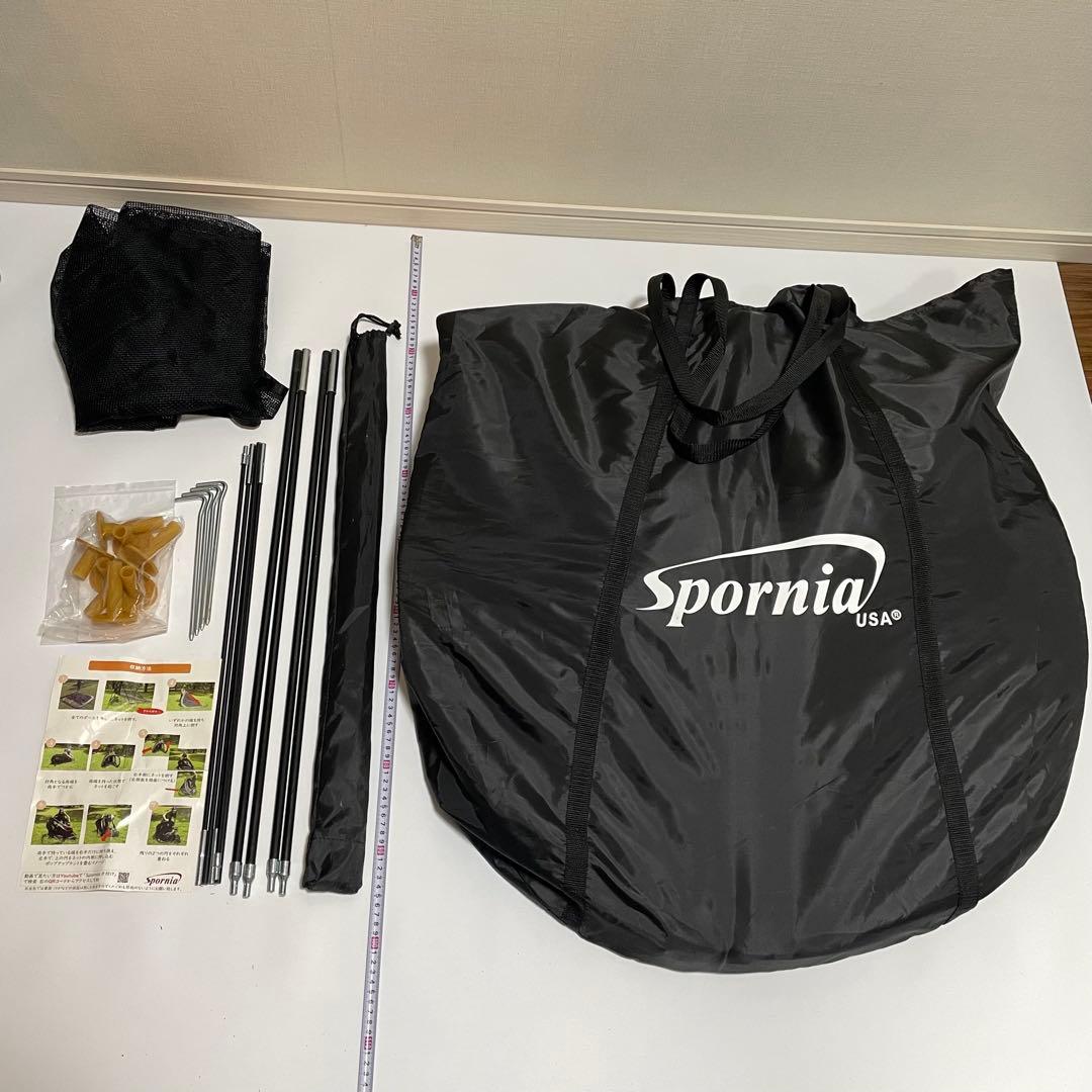 ゴルフ練習ネット自動返球構造 簡単設置 レギュラーサイズ spornia