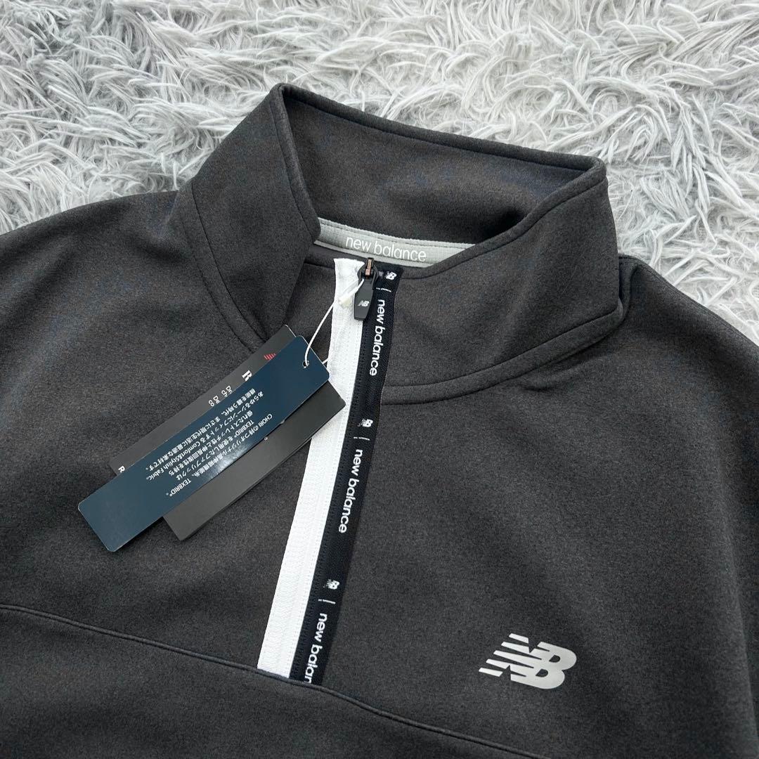 新品　ニューバランスゴルフ　スウェット　プルオーバー　ハーフジップ　グレー　L