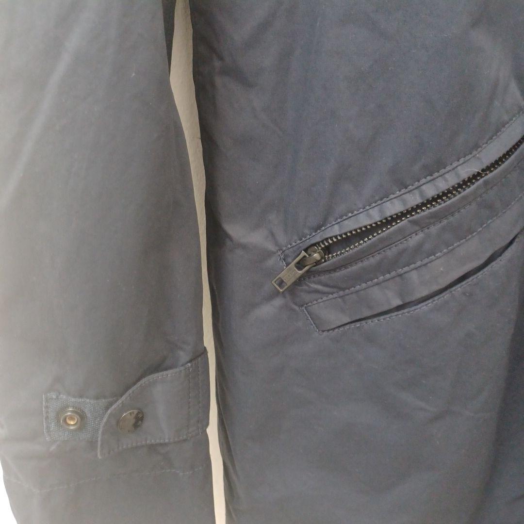 デンハムDENHAMネイビー ステンカラーコート ロゴ入り - メルカリ