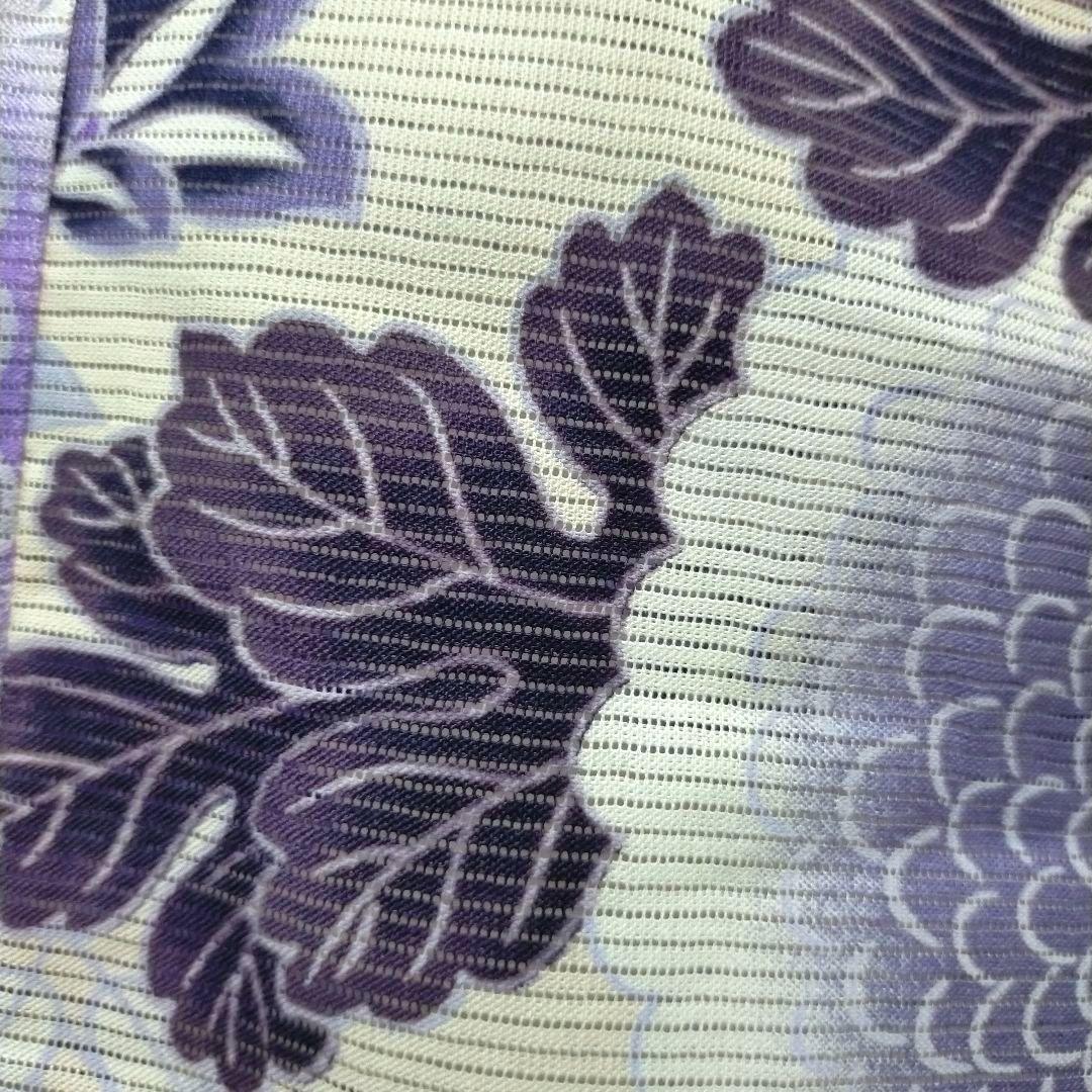 【No.118】綿絽の花柄　浴衣　中古美品