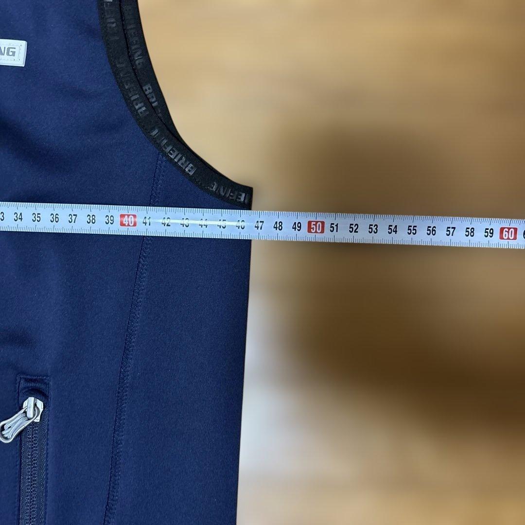 ○中古○ BRIEFING ネイビー 3Dロゴベスト レディースM レディースM