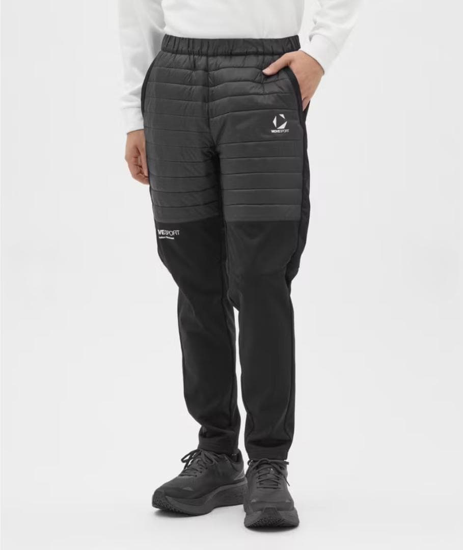 デサントTHERMO ハイブリッドロングパンツ　暖パン　メンズL　黒　秋冬