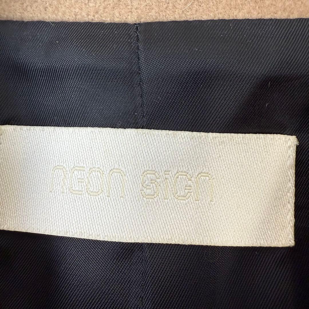 neon sign ネオンサイン ウール コクーンコート ステンカラーコート