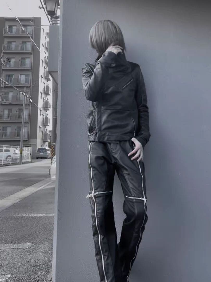 14th addiction風 クロスジップデニム