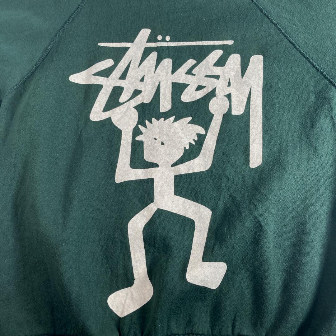 ステューシー シャドーマン スウェット USA製 90’s 古着 L グリーン