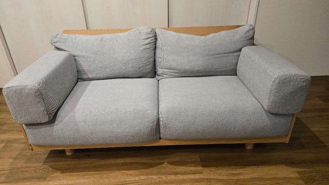 無印良品 木製ソファ オーク材 突板2.5 シーター - メルカリ