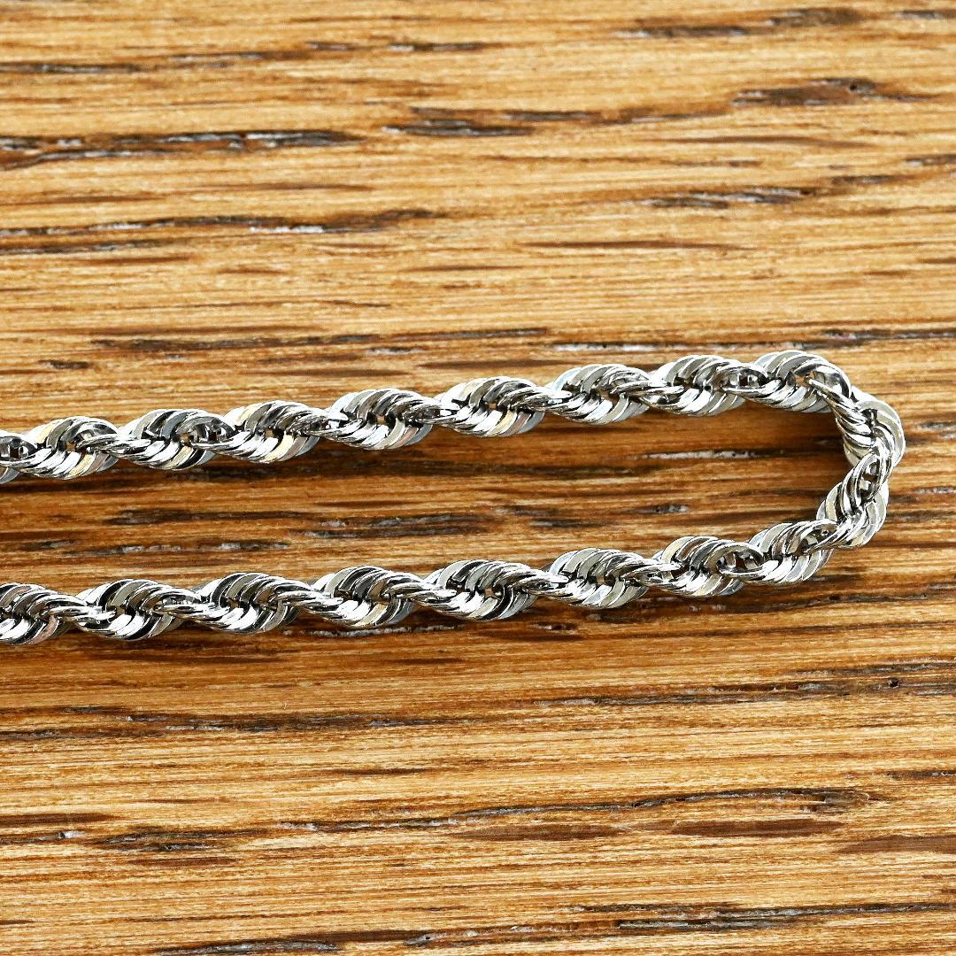 新品 Pt850 プラチナ パイプロープブレスレット幅2.0mm長さ17cm