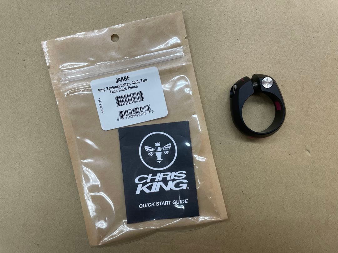 CHRIS KING シートクランプ ブラック/ピンク 30mm Black