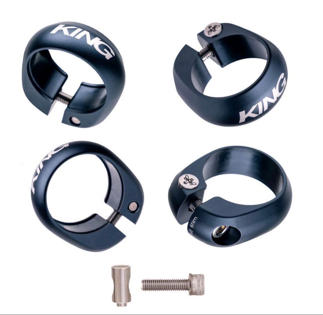 CHRIS KING シートクランプ ブラック/ピンク 30mm Black