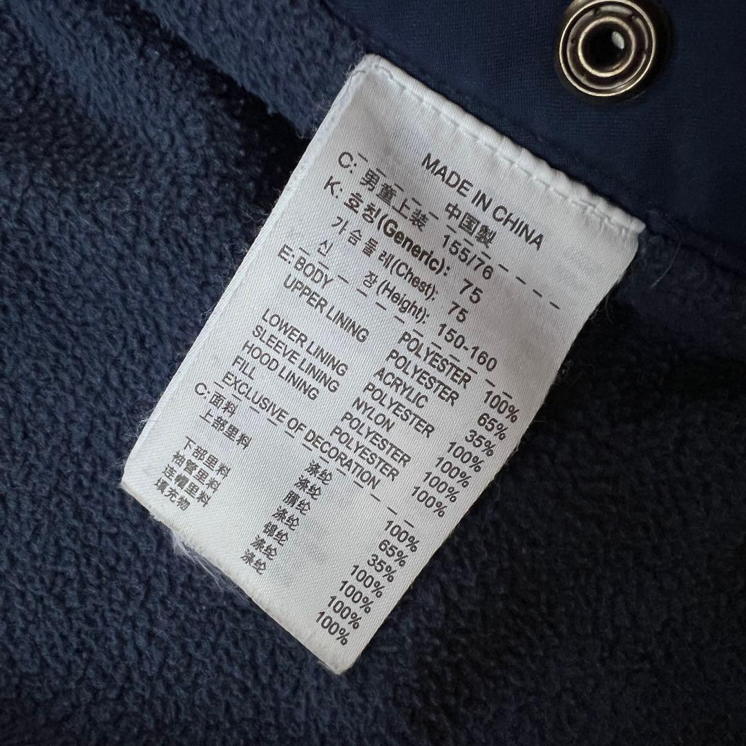 NIKE ナイキ 160cm ベンチコート 裏ボア コート 紺ネイビー ミドル丈