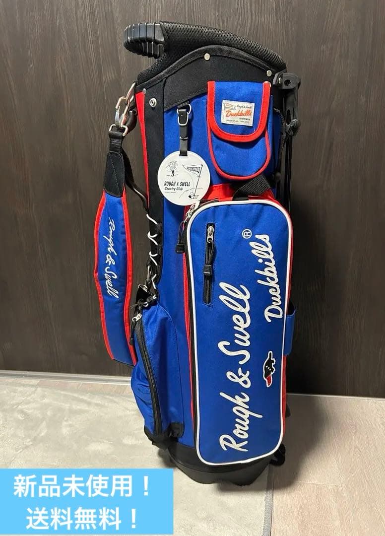 新品未使用　暗所保管　 Ralph & Swell キャディバッグ 青/赤