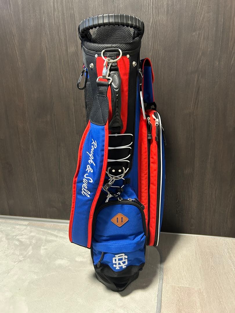 新品未使用　暗所保管　 Ralph & Swell キャディバッグ 青/赤