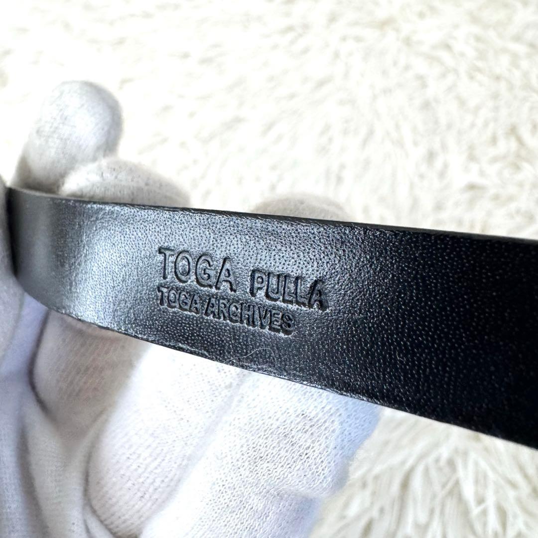 トーガ プルラ TOGApulla ダブルバックルベルト シルバー ウエスタン