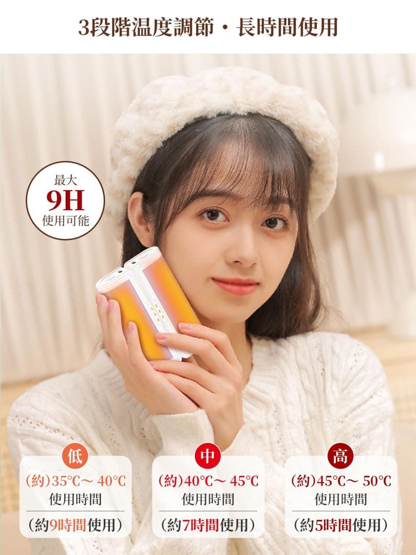 充電式カイロ 電気カイロ USB ハンドウォーマー Type-C充電式