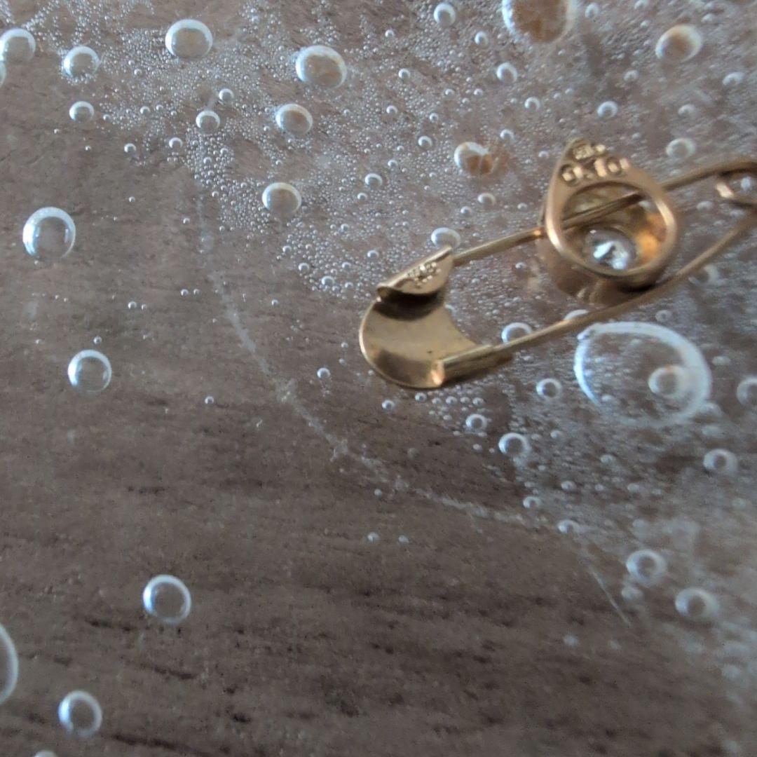 ♪金とダイアモンド〜ピン型ブローチ