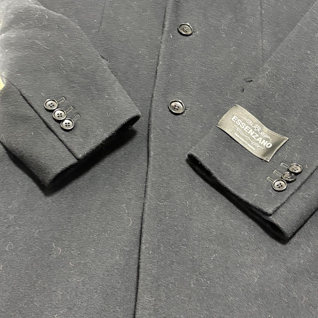 ナノユニバース ESSENZANO チェスターコート ブラックXLサイズ