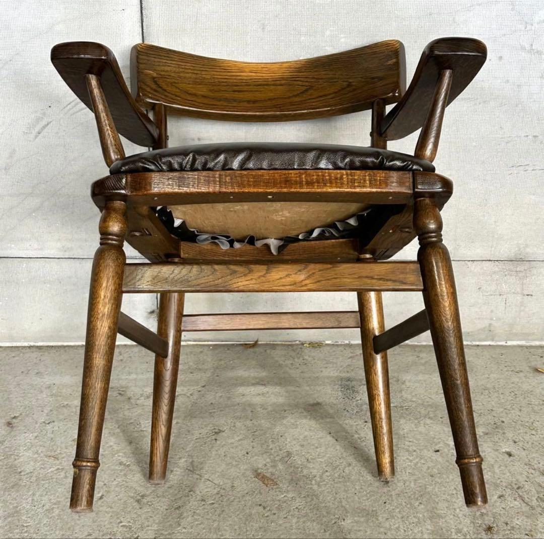 ✦昭和レトロ✦KASHIW 柏木工 アームチェア ウィンザーチェア 座面張替加工