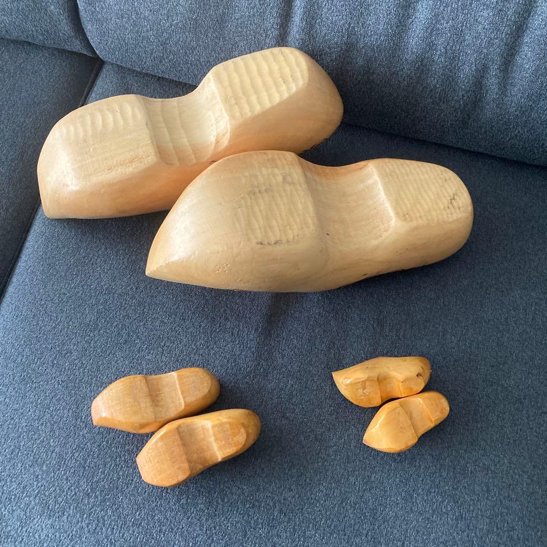 オランダ 大きな木靴1点と小さな木靴2点 インテリア - メルカリ