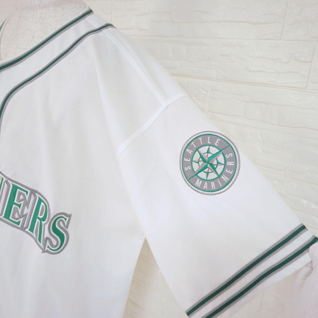 【希少】90s〜00s マリナーズ ベースボールシャツ XXL 白 *676