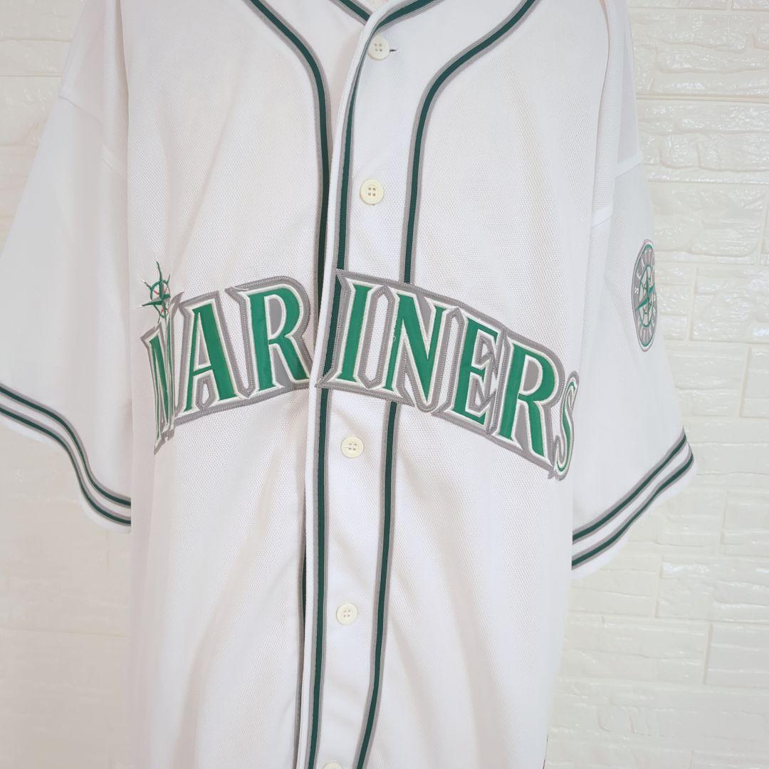 【希少】90s〜00s マリナーズ ベースボールシャツ XXL 白 *676