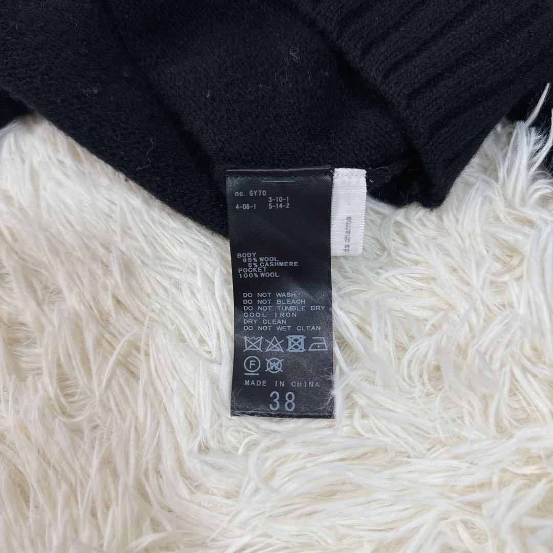 極美品　Plage スーパーファインウールカシミヤハイネックワンピース　黒　38