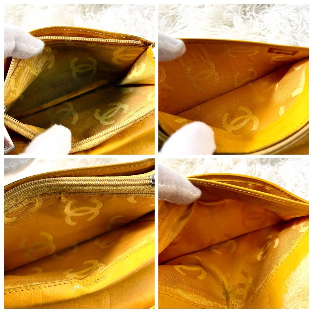 シャネル　CHANEL カンボンライン　長財布　折り財布　レザー　ブラック　黒