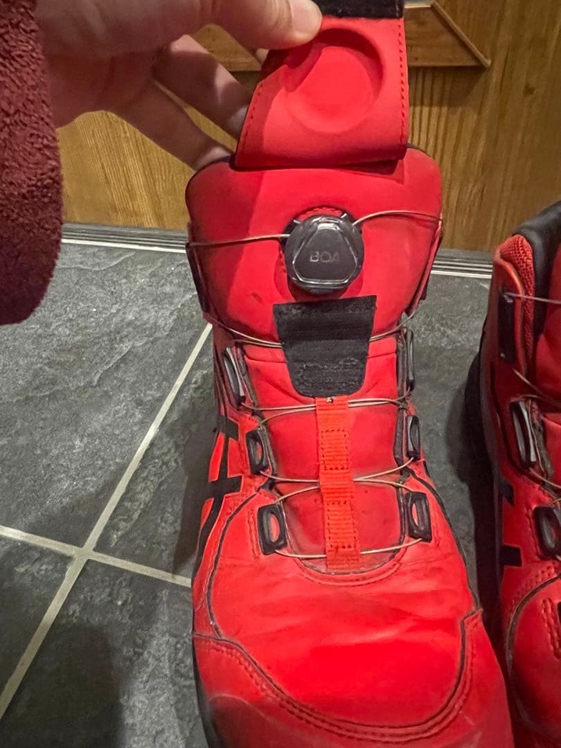 ASICS 安全靴 レッド 27.5cm JSAA A種