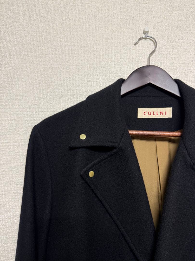 CULLNI 17AW ライダース　コート　タイロッケン　ブラック　サイズ1