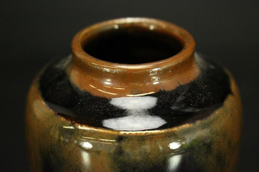 茶道具 瀬戸茶入 良蓋 美品(A777)