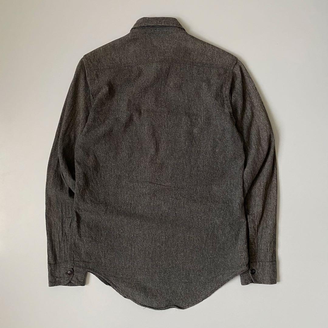 60s ブラックシャンブレーシャツ ごま塩 黒シャンブレー