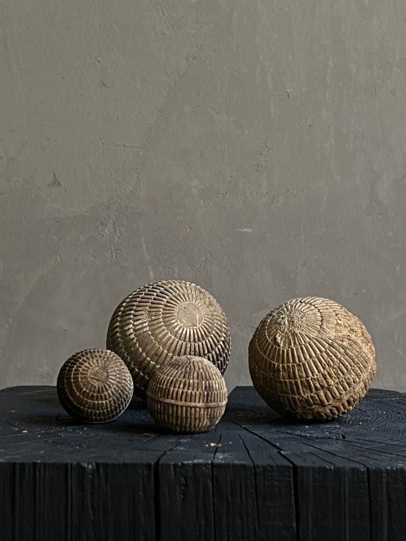 貴重 昭和21～25年頃 初代軟式ボール／菊型ボール　昭和レトロ 球体オブジェ②