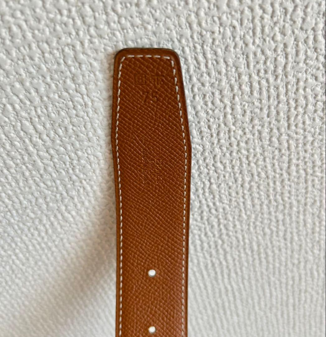 【極美品】HERMESコンスタンスリバーシブルベルト　ゴールドバックル75