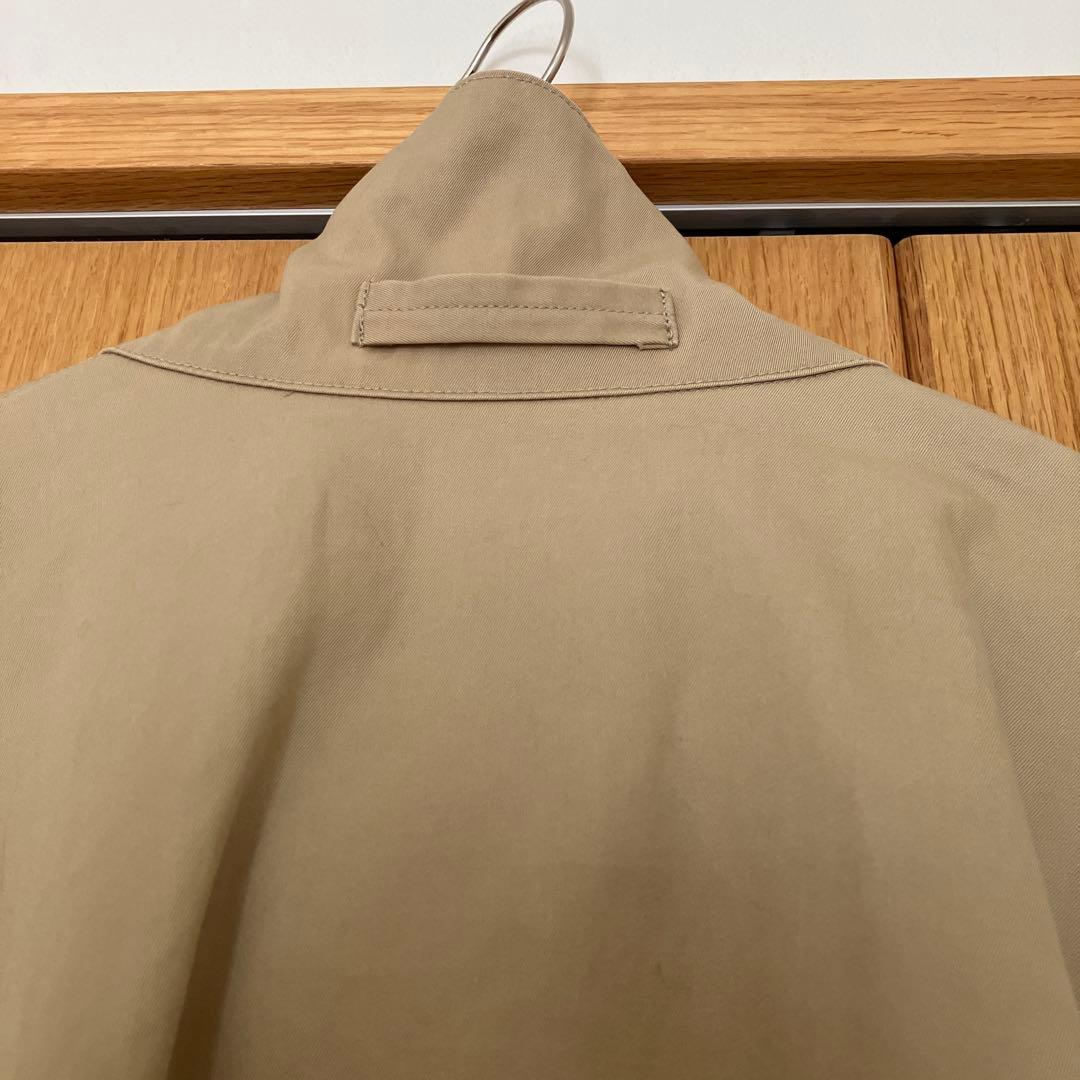 【美品】イレーヴ　ハイカウントコットンギャバジンポンチョ　サイズF ベージュ