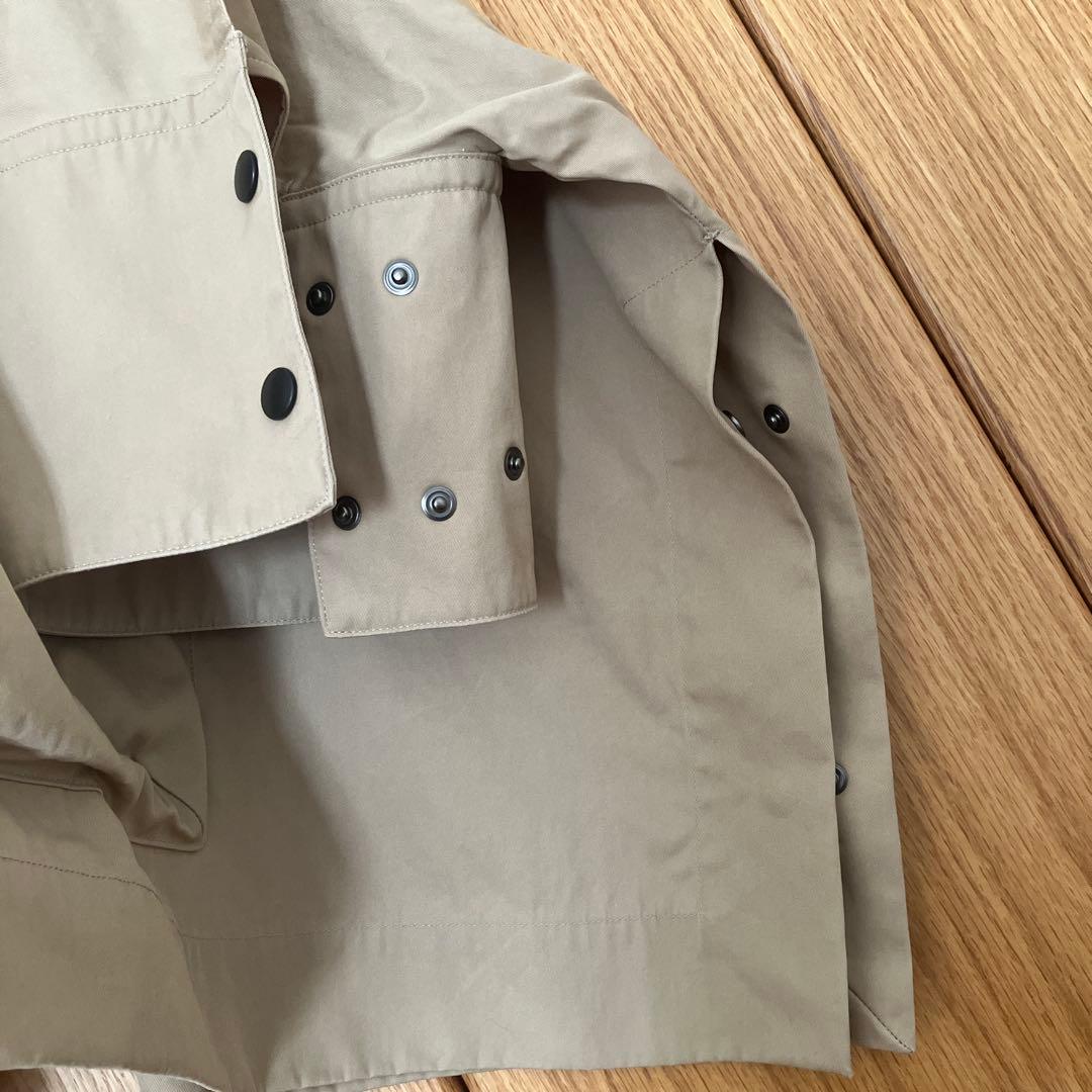 【美品】イレーヴ　ハイカウントコットンギャバジンポンチョ　サイズF ベージュ