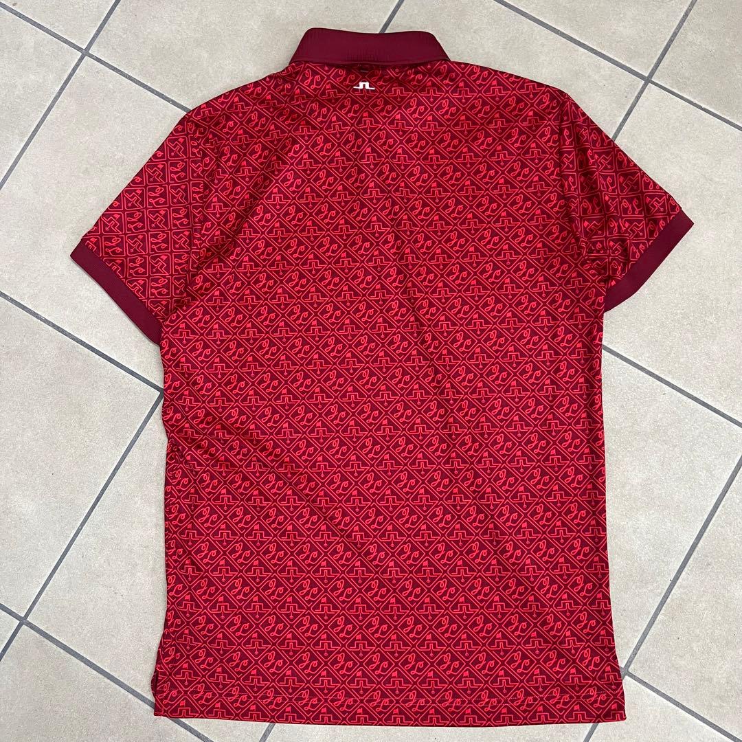 J.LINDEBERG ジェイリンドバーグ　ポロシャツ　総柄　ロゴ　メンズ　M