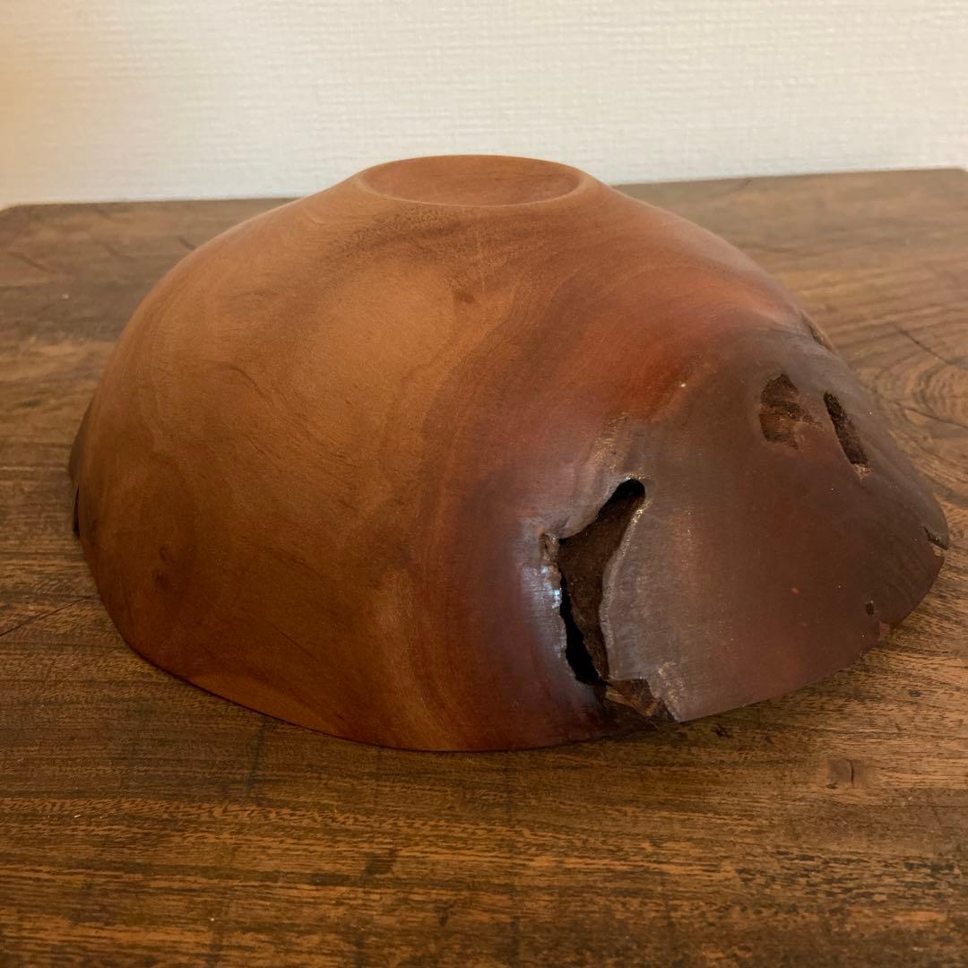 雨晴 個展購入｜木工作家 藤本健 アカギ ウッドボウル｜一点物・希少作