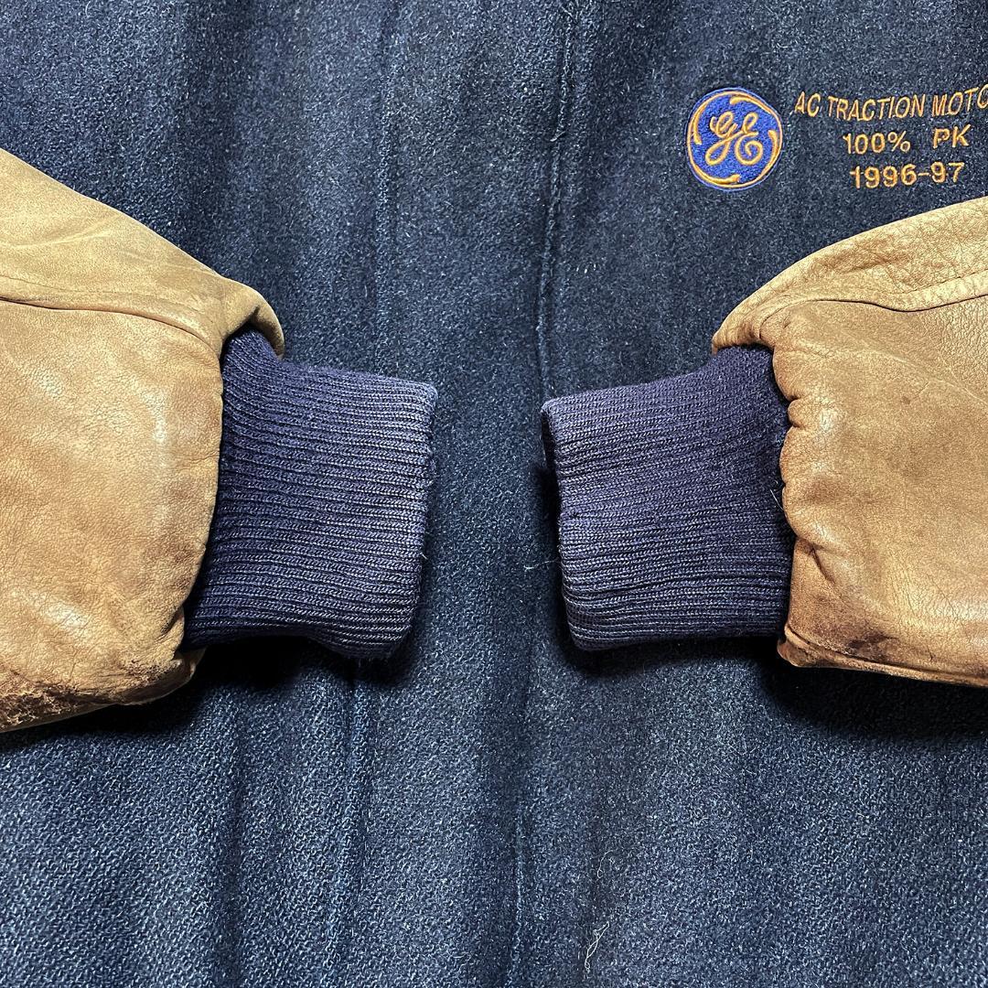 90S カナダ製 GE ゼネラル エレクトリック 列車 スタジアムジャケット