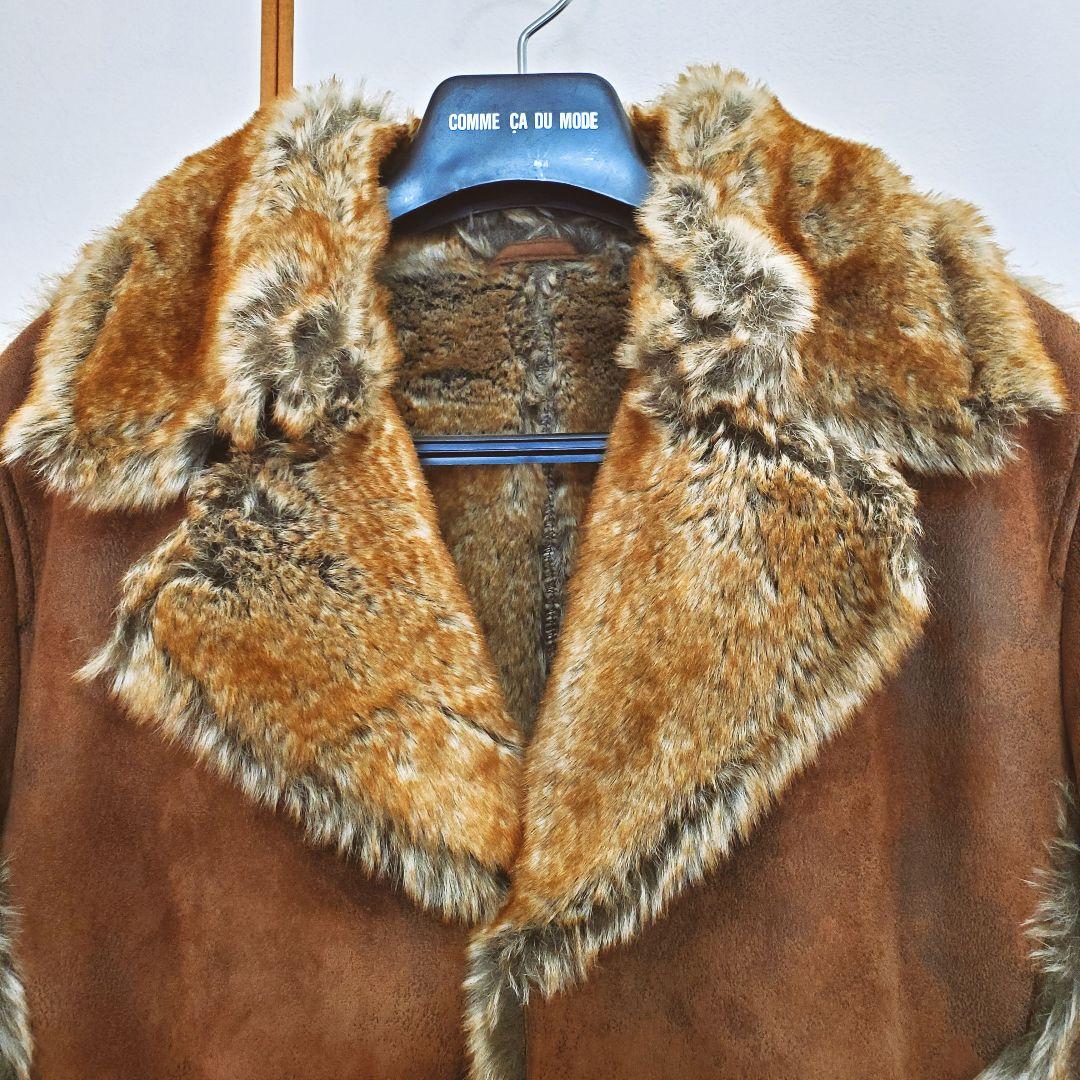 U.P renoma ムートンコート ロングコート アウター フェイクファー