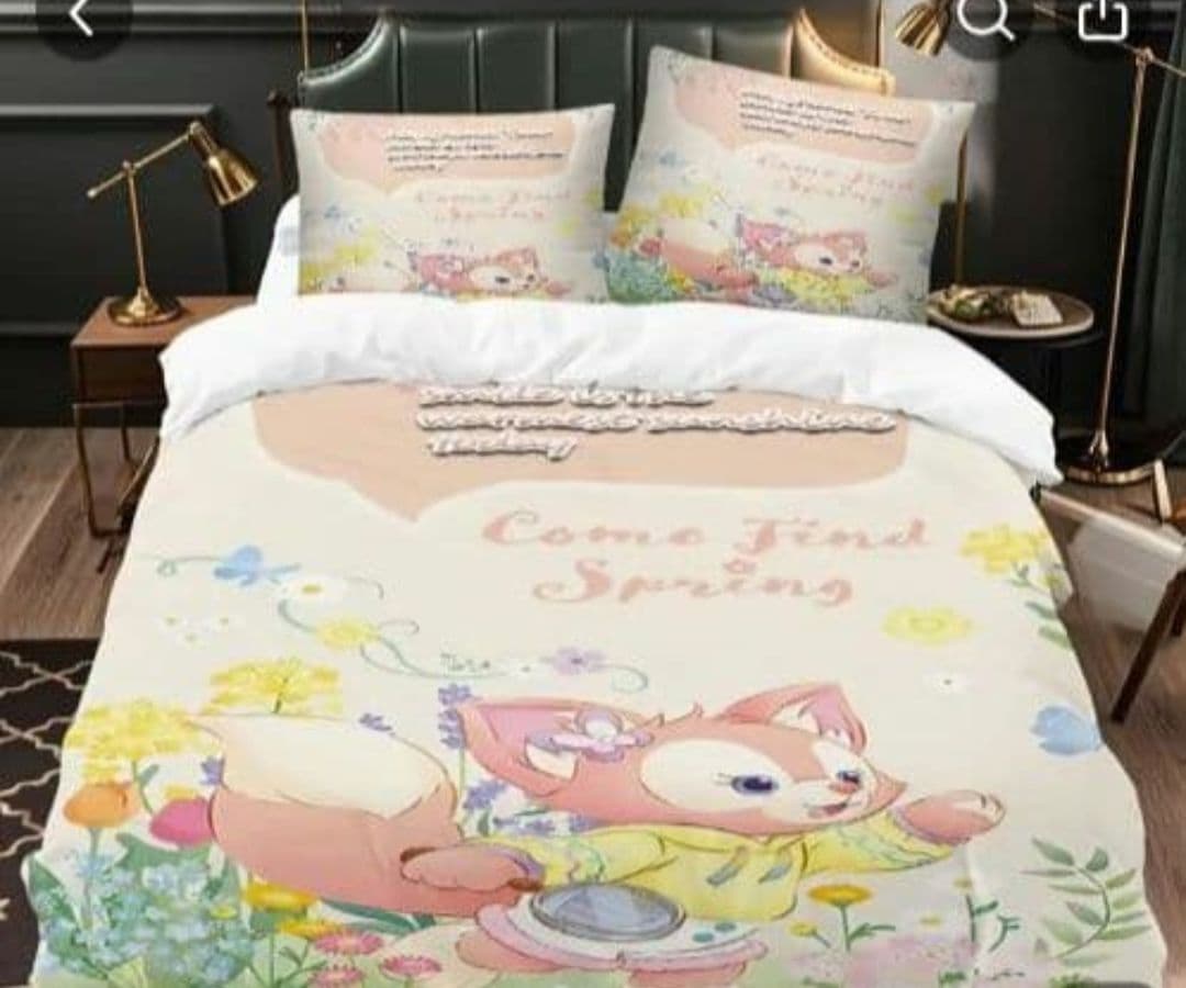 ダッフィーフレンズ 掛け布団カバーと枕カバー2枚135-200㌢ - メルカリ