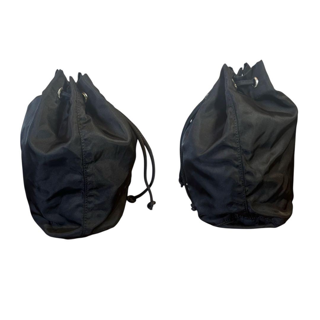 けーちゃん◎ 美品‼︎ ◆PRADA◆ 巾着/ナイロン/三角プレート