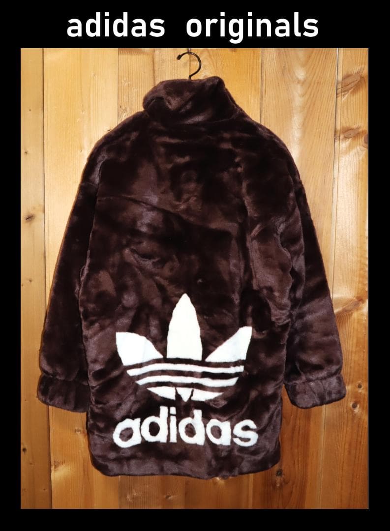 新品 アディダスオリジナルス ビッグトレフォイル フェイクファー