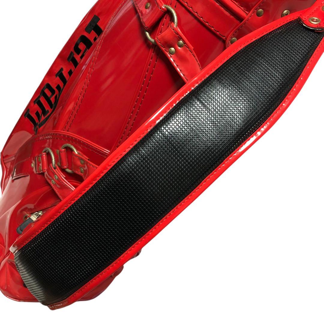 【希少品】フェラーリ エナメル キャディバッグ ゴルフバッグ 赤 レッド